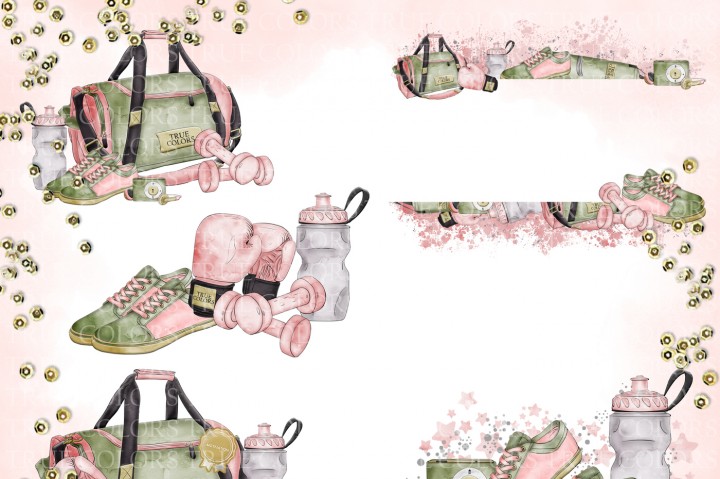 720x479 Workout Clip Art Sport Gym Fashion Illustration Planner Stickers