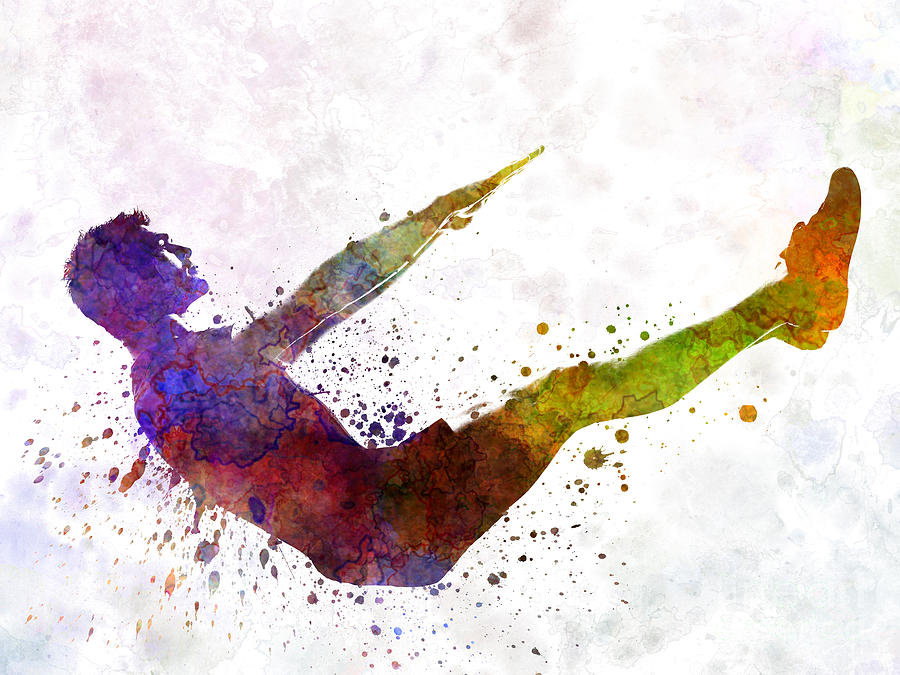 900x675 Man Exercising Workout Fitness Painting By Pablo Romero