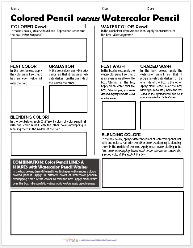625x805 Color Pencil Versus Watercolor Pencil Worksheet