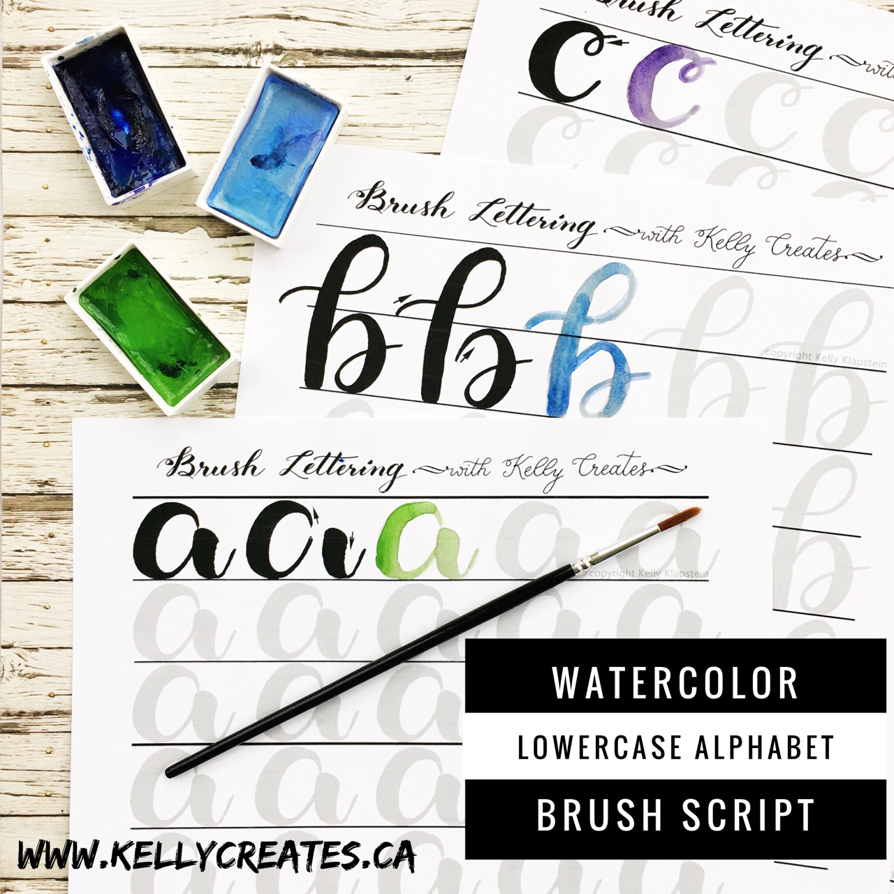 1280x1280 Watercolor Brush Lettering Worksheets Have Arrived! Kelly Creates