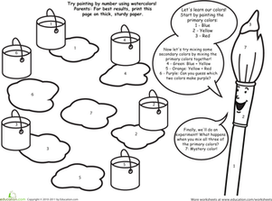 301x223 Watercolor Paint By Number Color Wheel Worksheet