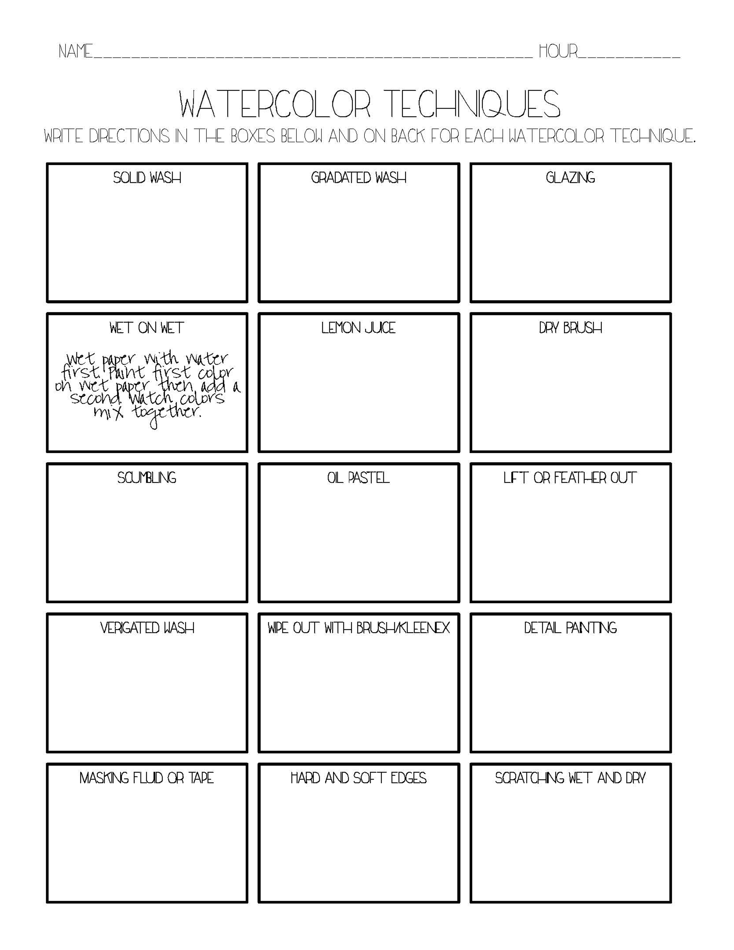 2550x3300 Watercolor Worksheets The Best Worksheets Image Collection