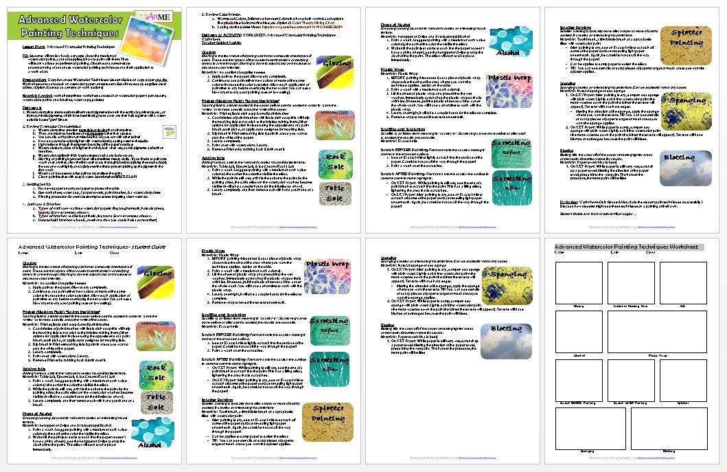 1059x687 Advanced Watercolor Painting Techniques Lesson Plan, Student Guide