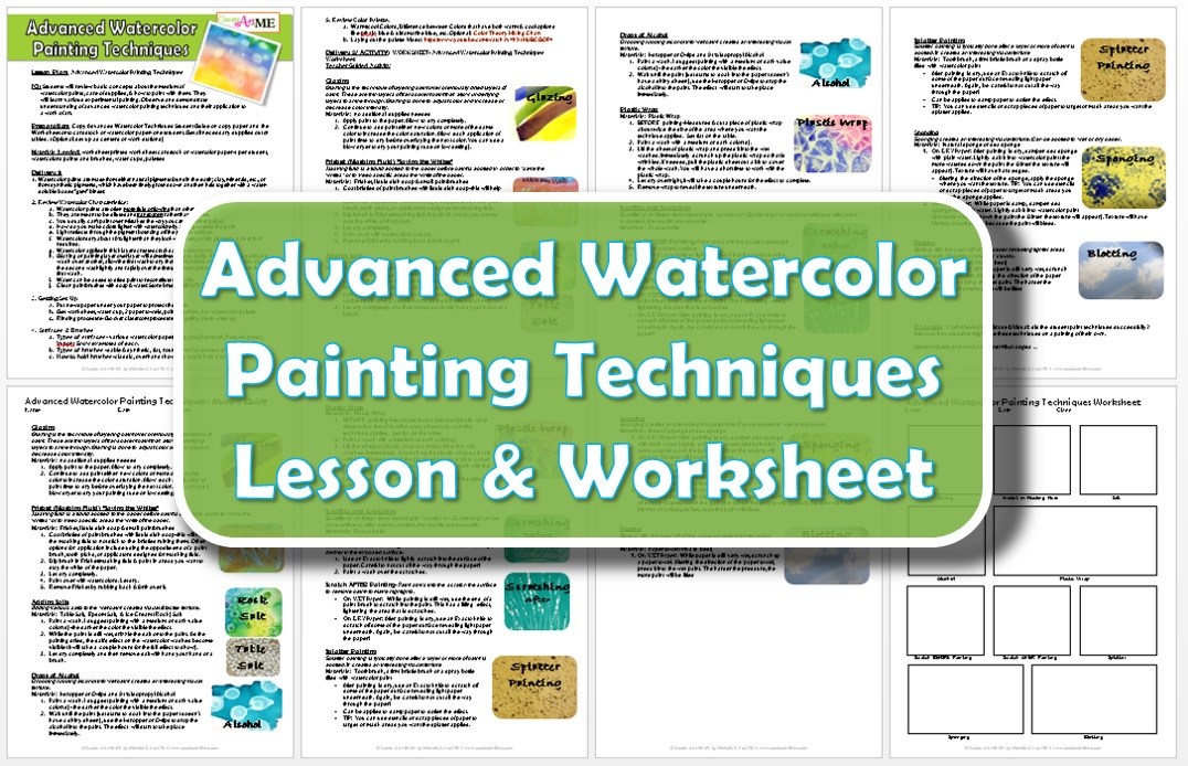 1076x694 Advanced Watercolor Painting Techniques Lesson Plan Amp Worksheet