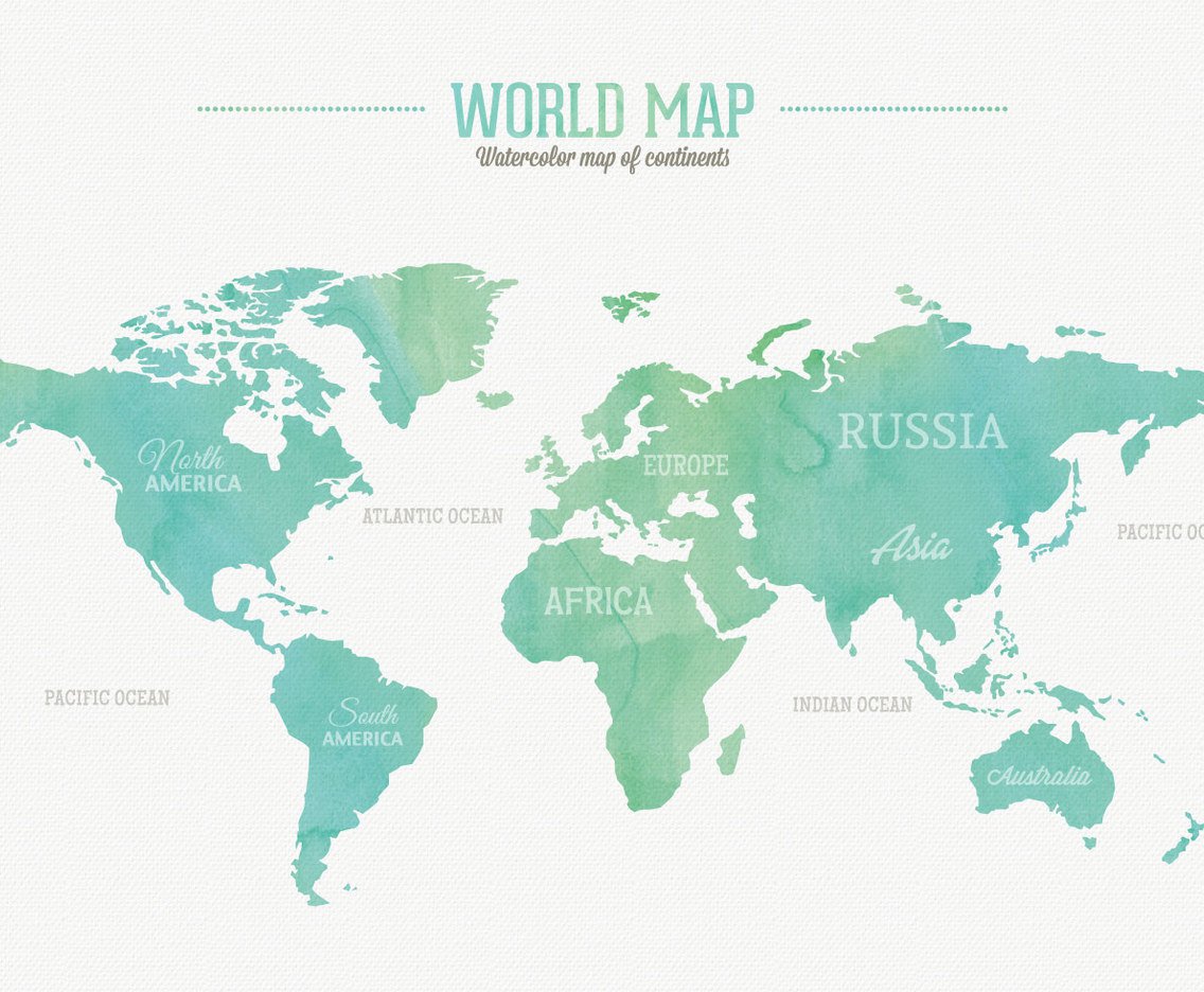 1136x936 Watercolor World Map Vector Art Amp Graphics