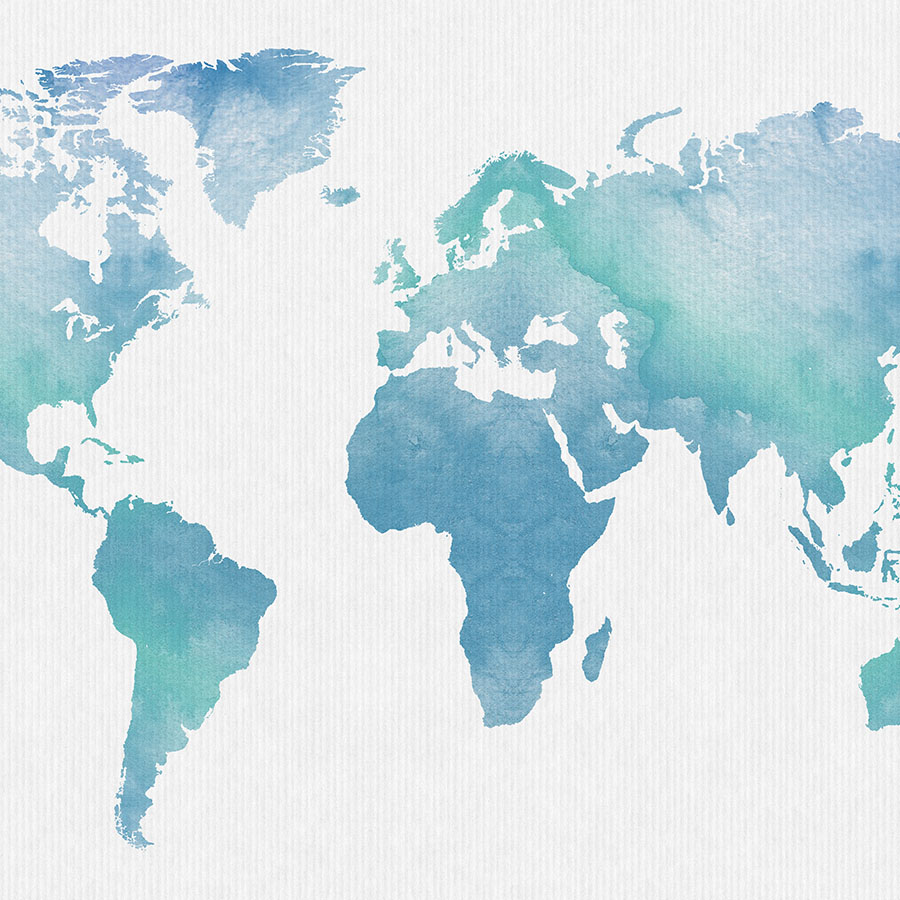 900x900 Watercolor World Map Art Artprintsvicky
