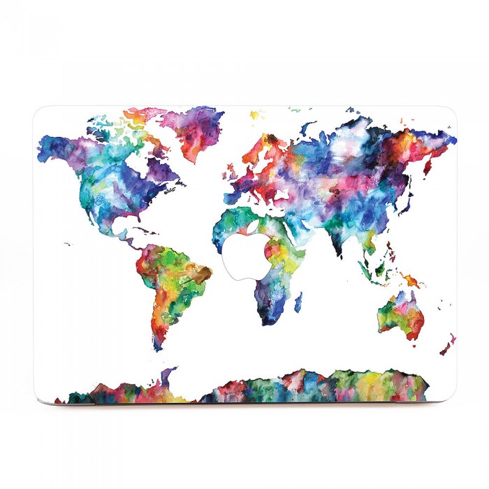 700x700 World Map In Watercolor