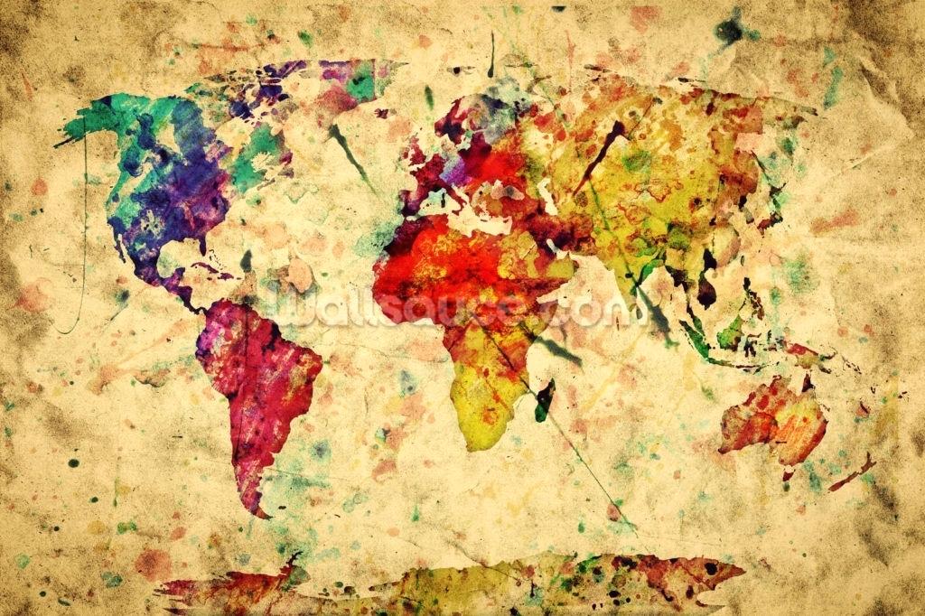 1024x682 Vintage World Map Wallpaper Group