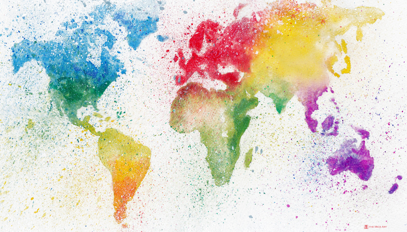 800x457 Rainbow Watercolor World By Disco Mouse