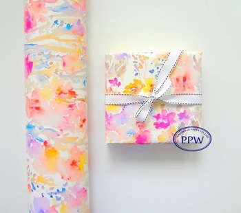 350x310 2014 Wholesale Fancy Watercolor Gift Wrapping Paper Floral Paper