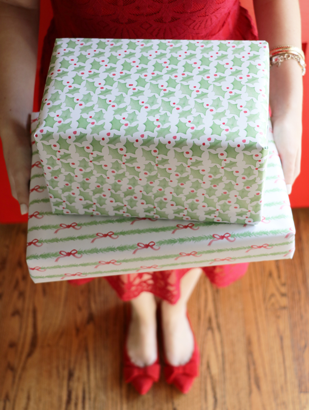 1000x1325 Holly Watercolor Wrapping Paper Charm Studio