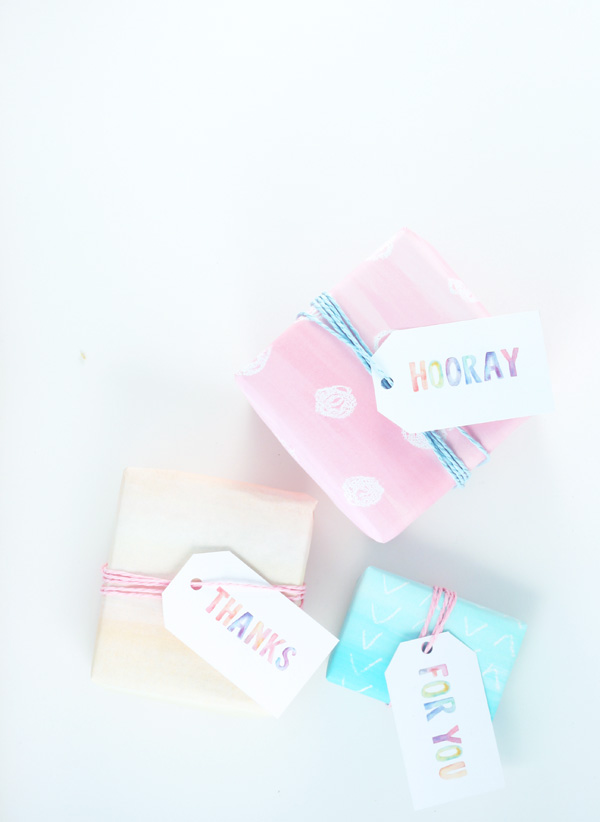 600x822 Paper Party Diy Watercolour Gift Wrap + Free Printable Tags
