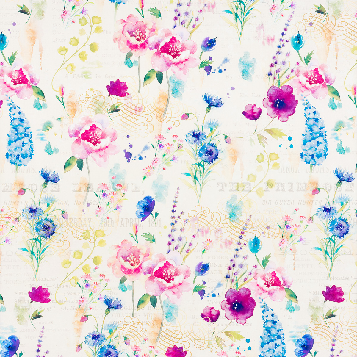 1200x1200 Watercolor Floral Wrapping Paper The Container Store