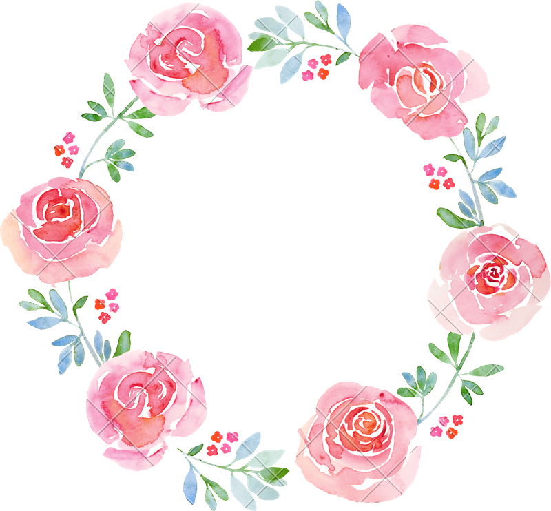 800x742 Beautiful Flower Watercolor Wreath