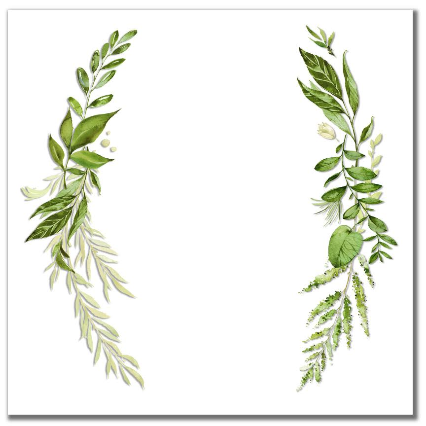 864x864 Watercolor Wreath I 12x12 Paper Treasured Memories