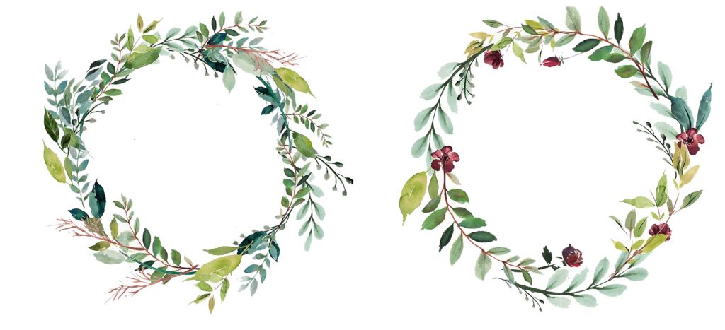 1024x467 Watercolor Flower Wreath Clipart Download