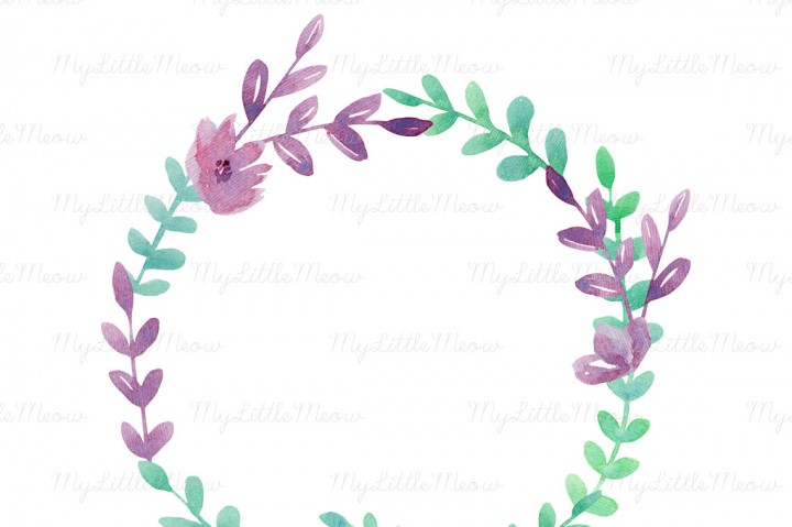 720x479 Watercolor Wreath By Mylittlemeow