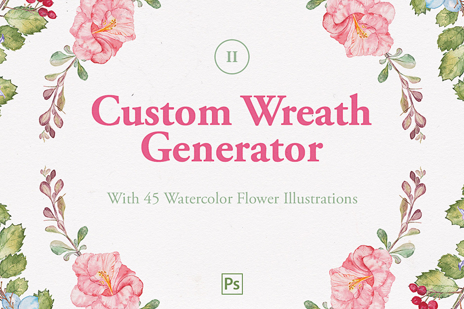 940x626 Custom Wreath Generator 2 + Flowers