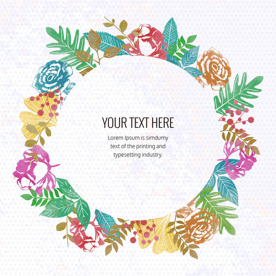570x570 Floral Watercolor Frame Creator