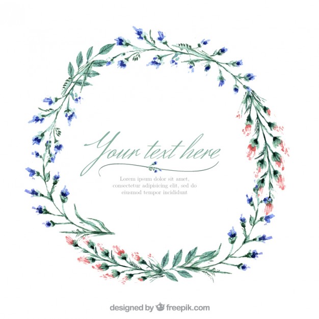 626x626 Floral Wreath Vector Free Download