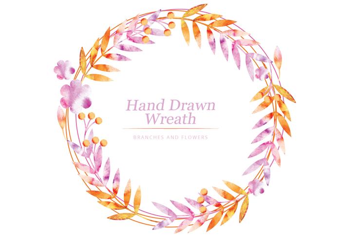 700x490 Watercolor Wreath Free Vector Art