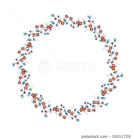 450x468 Watercolor Floral Wreath Vector