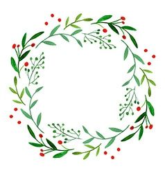 238x250 Watercolor Wreath Vector Borders Wreaths