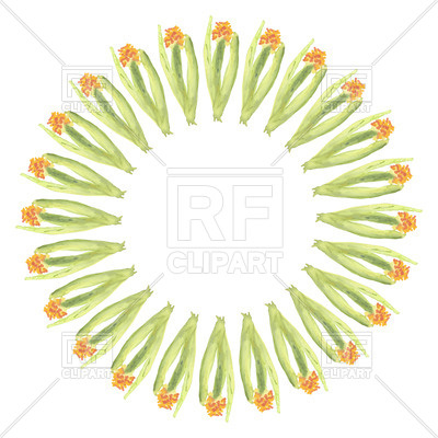 400x400 Floral Frame Made Of Watercolor Flowers