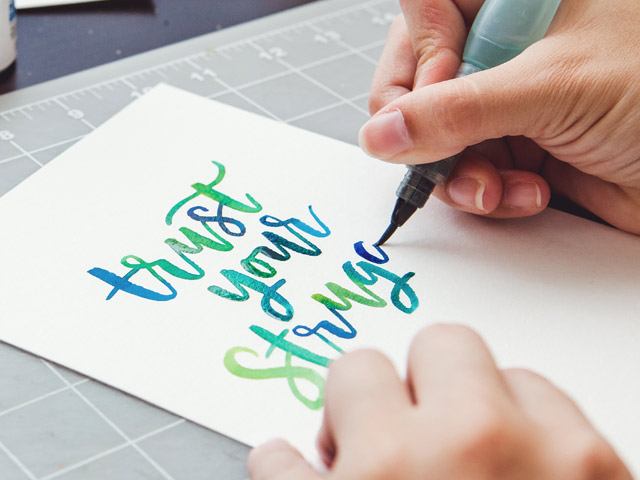 640x480 Brush Lettering With Watercolor Every Tuesday