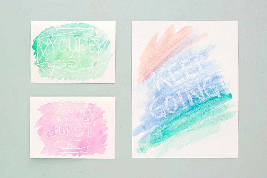 1100x733 How To Make Watercolor Cards That Reveal A Secret Message Brit + Co