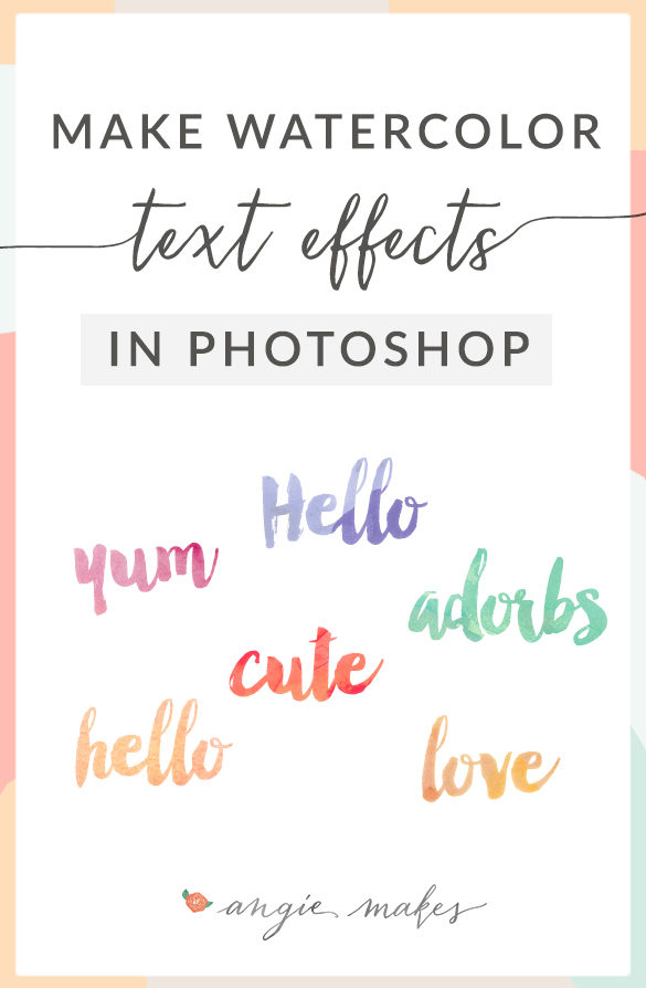 585x894 Watercolor Text Effect In Graphic Design