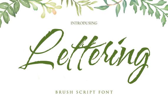 570x368 Calligraphy Font Handwritten Script Wedding Watercolor Instant Etsy