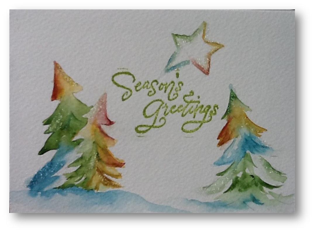1074x794 Marian O Shaug Holiday Card Beautiful Watercolor Holiday Cards