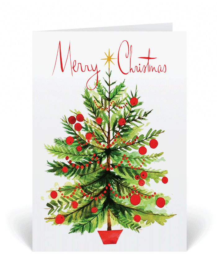 700x897 Merry Christmas Watercolor Holiday Cards [36962] Harrison