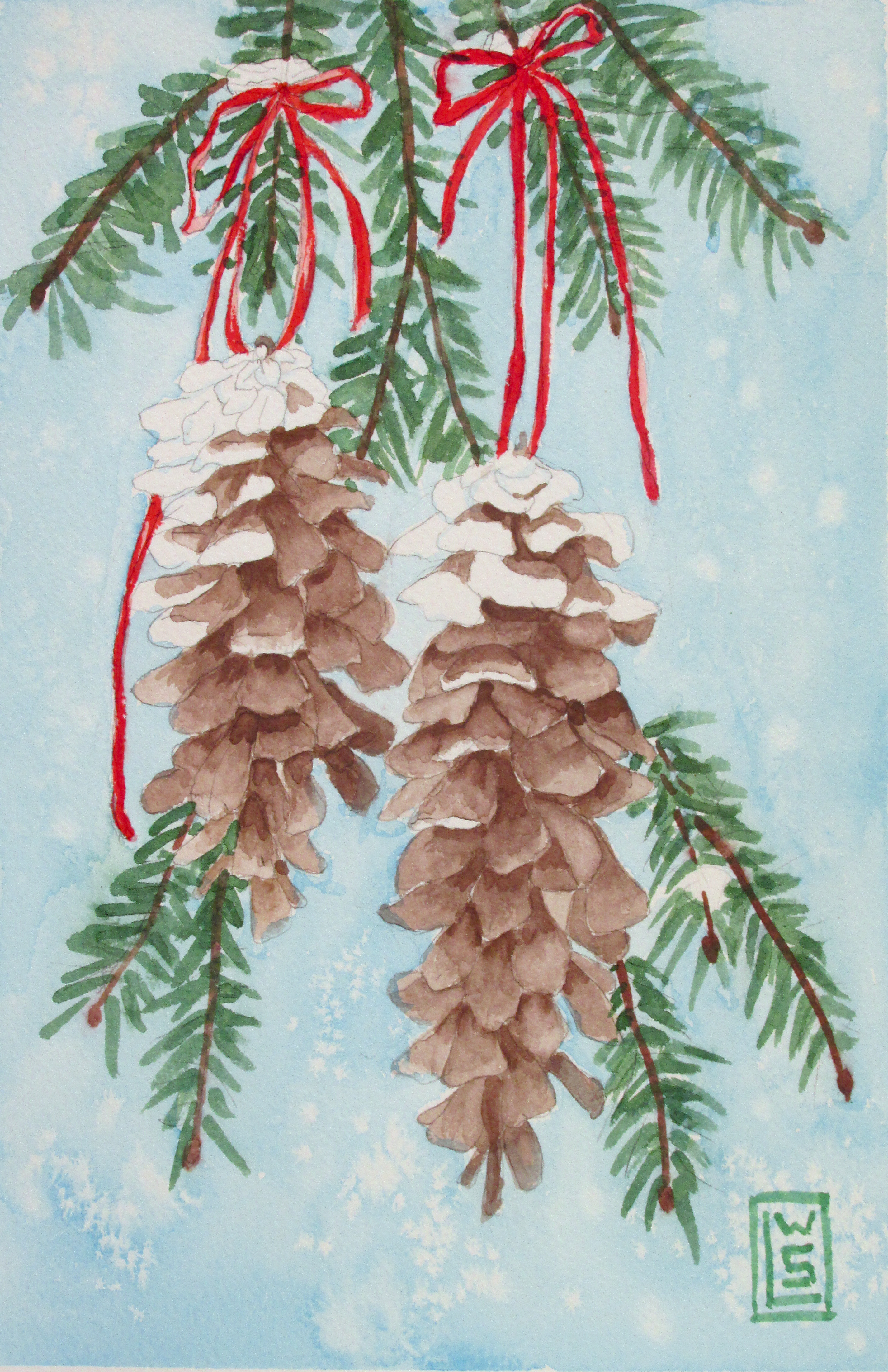 2852x4404 Christmas Cards Lws Watercolors