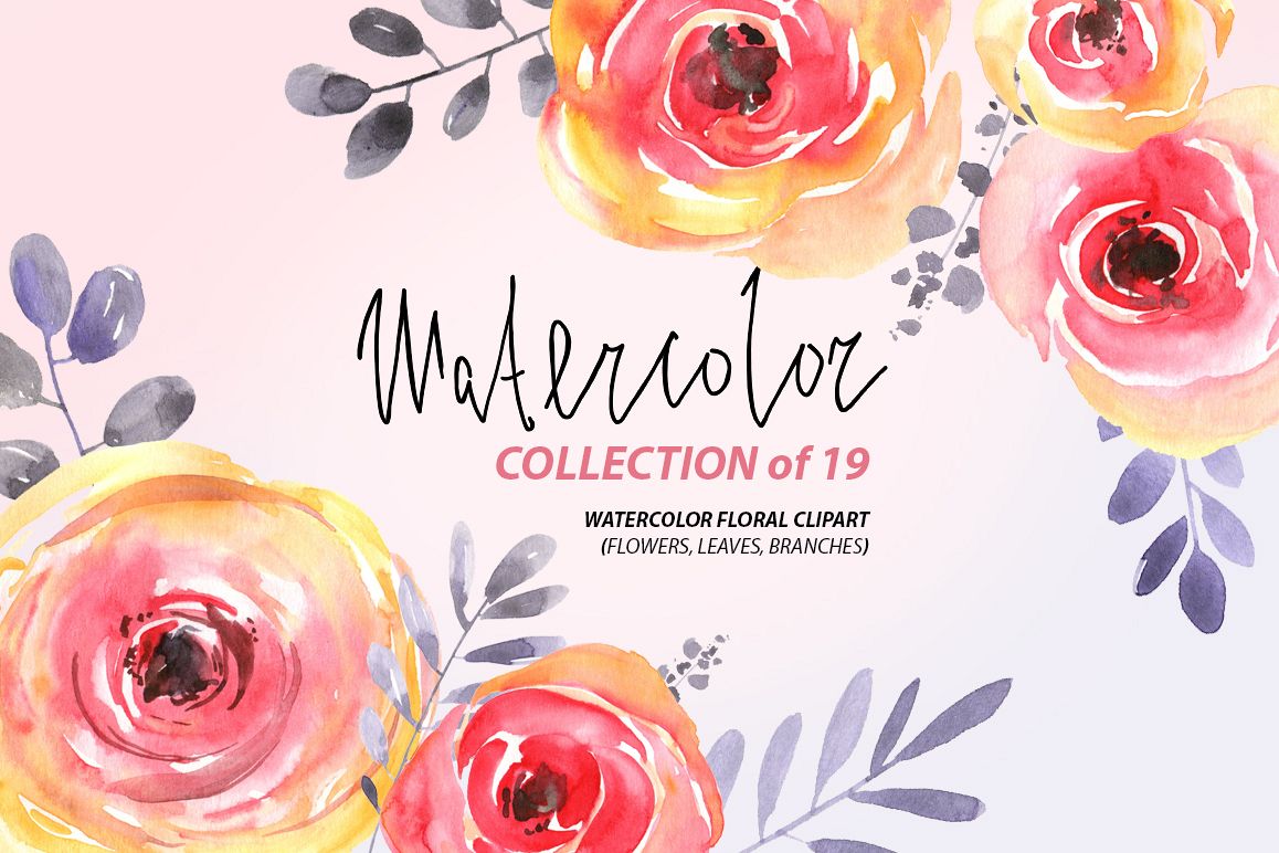 1158x772 Watercolor Red Yellow Flowers Png