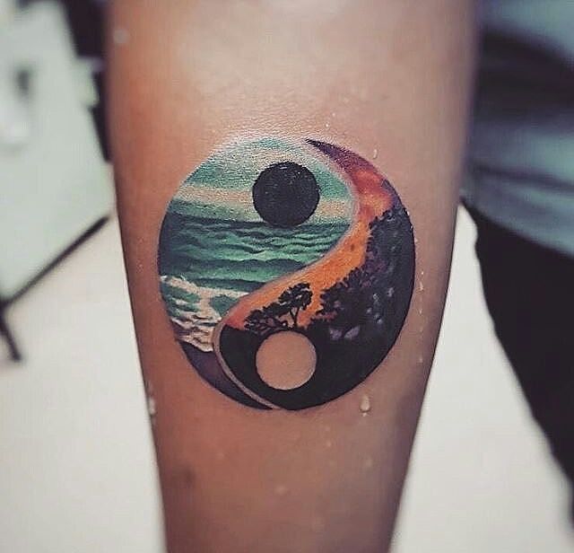 640x616 Collection Of Yin Yang Tattoo Button