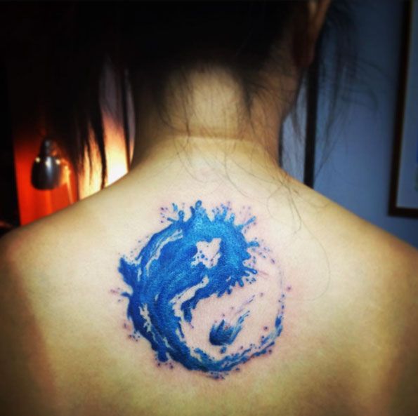 595x593 27 Beautiful Blue Ink Tattoo Designs Tattoos On Women