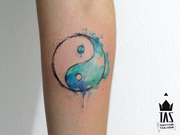 620x465 Watercolour Yin Yang Tattoo. So Beautiful!!! Artsy Fartsy