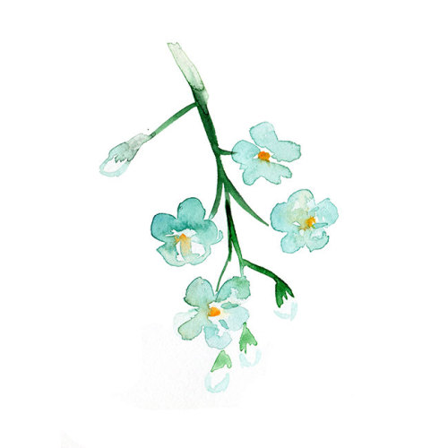 500x500 Etsy Watercolor Painting Ifttt Flower Painting Original Watercolor