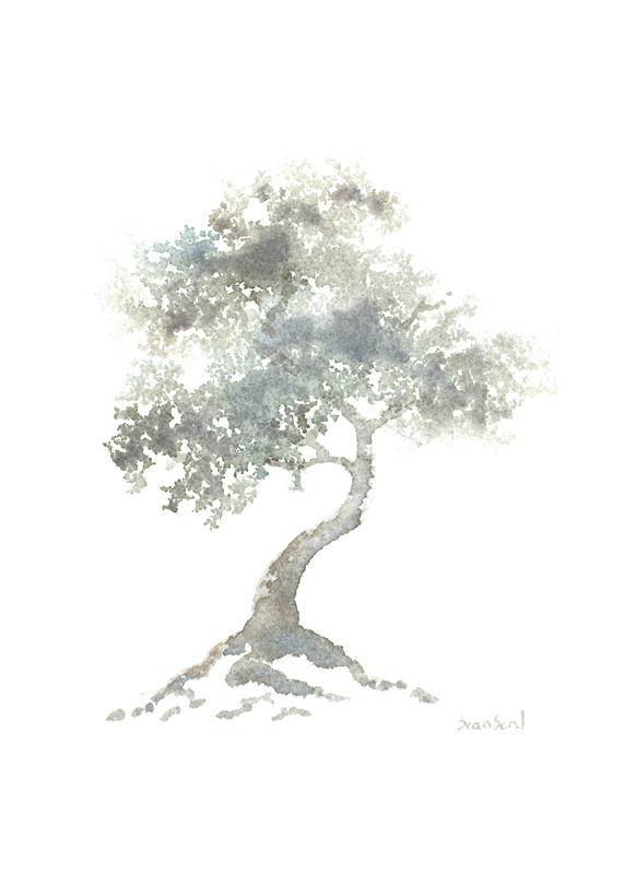 571x800 Little Watercolor Trees Little Zen Tree 1584