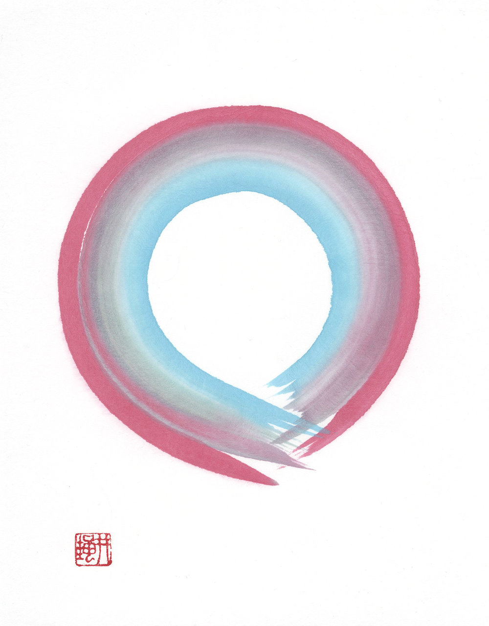 1000x1280 Watercolor Zen Enso Circles Fine Art Janine Ibbotson