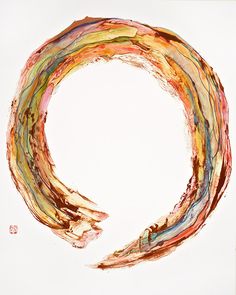 236x295 Zen Circle No 16 Original Watercolor By Kathymortonstanion