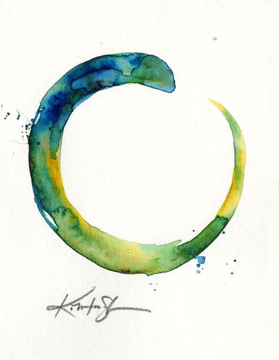 564x728 Zen Watercolor Paintings