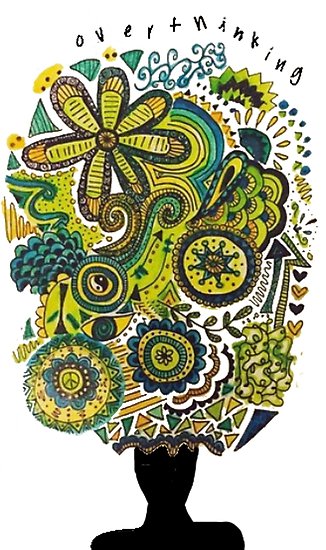 326x550 Overthinking Watercolor Zentangle Posters By Alexavec Redbubble