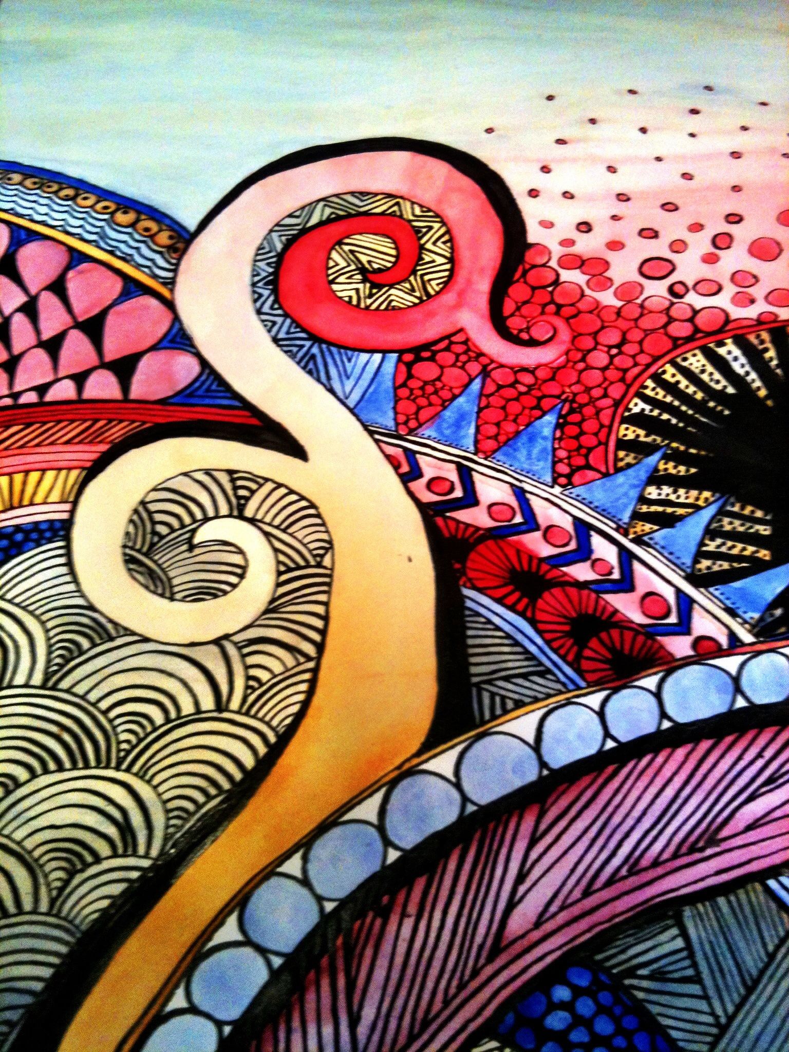 1536x2048 Watercolor Zentangle I N S P I R A T I O N