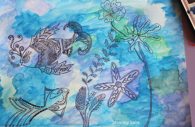 640x417 Zentangle + Water Colour = A Healing Therapy