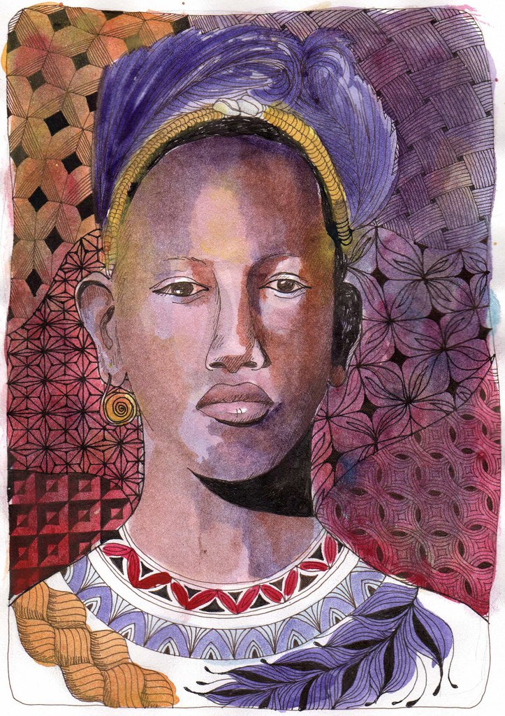 723x1024 Watercolor And Zentangle Barbara