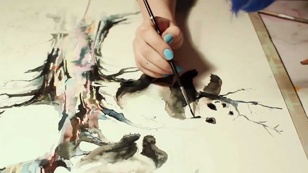 1280x720 Lora Zombie Panda Tree Speed Painting