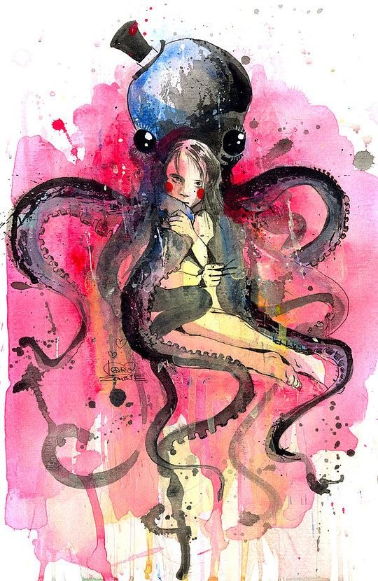 540x830 Watercolor Art By Lora Zombie